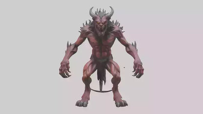 3D model Howling demon model VR / AR / low-poly