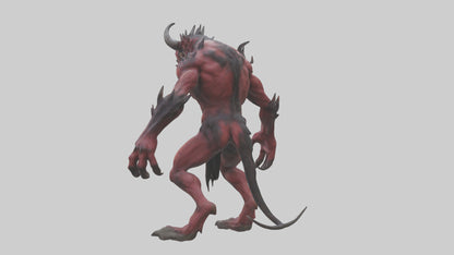 3D model Howling demon model VR / AR / low-poly