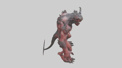 3D model Howling demon model VR / AR / low-poly