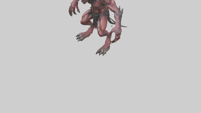 3D model Howling demon model VR / AR / low-poly