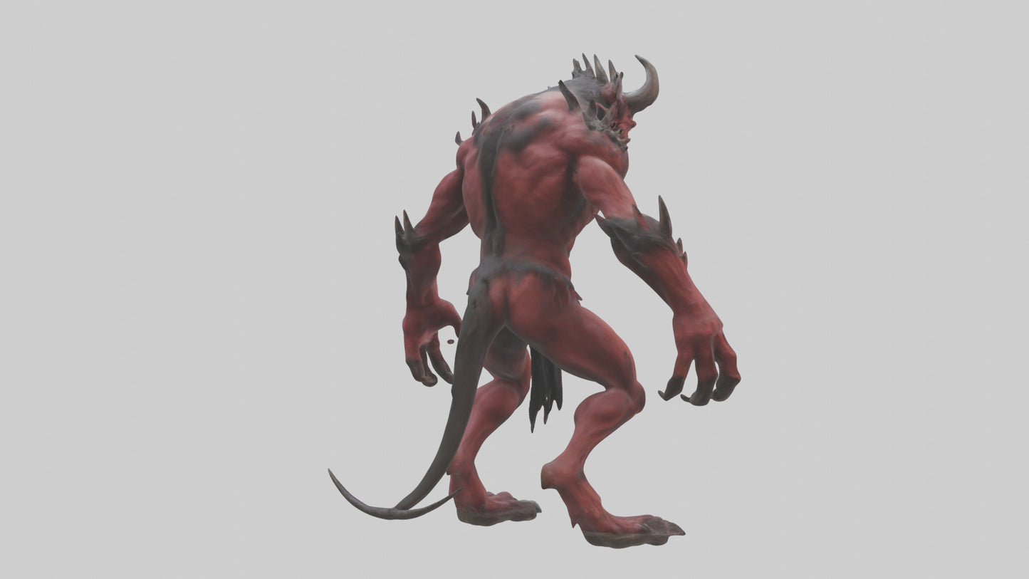 3D model Howling demon model VR / AR / low-poly