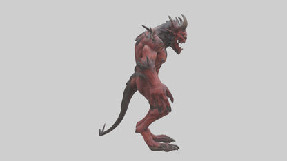 3D model Howling demon model VR / AR / low-poly