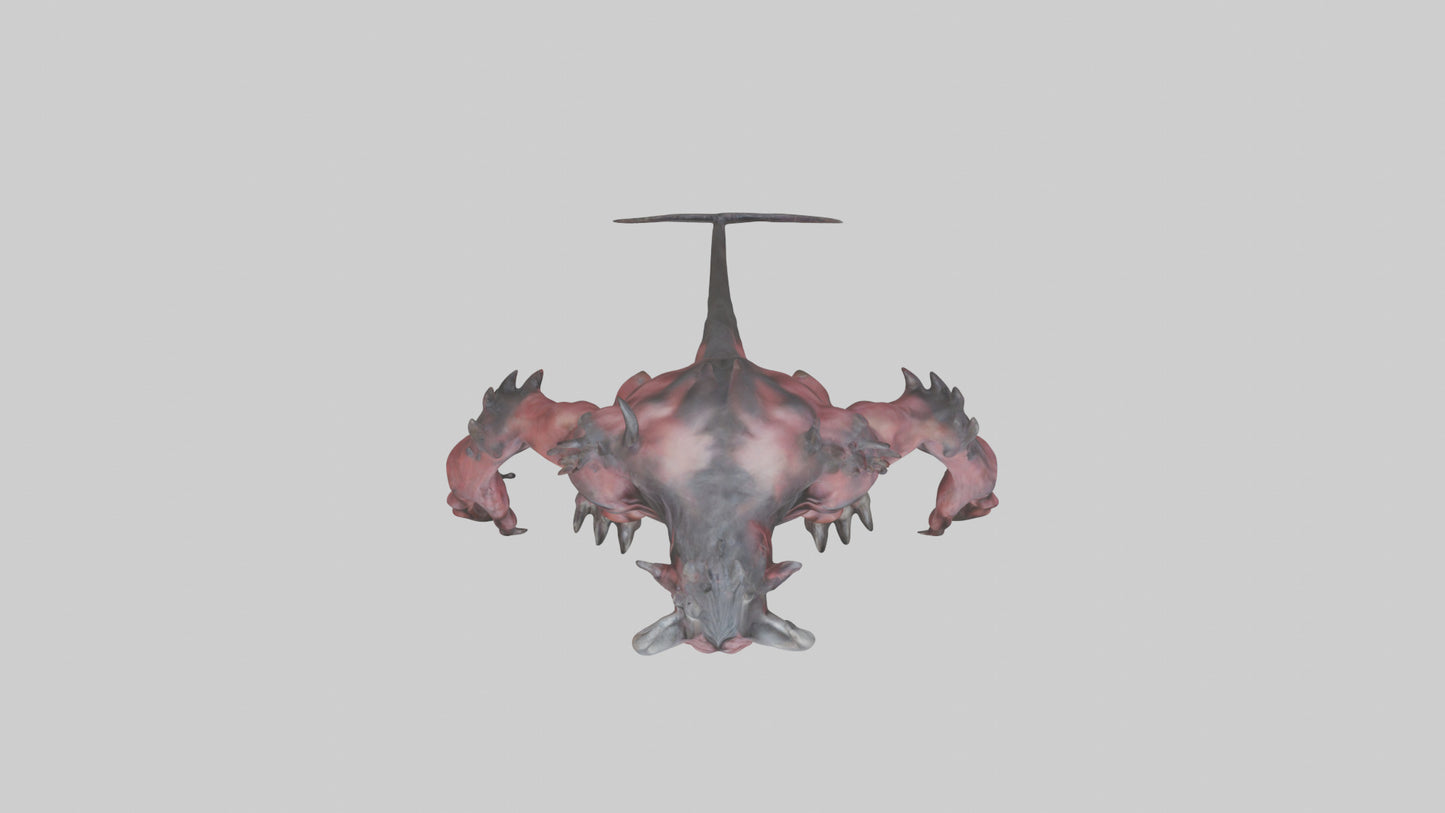 3D model Howling demon model VR / AR / low-poly