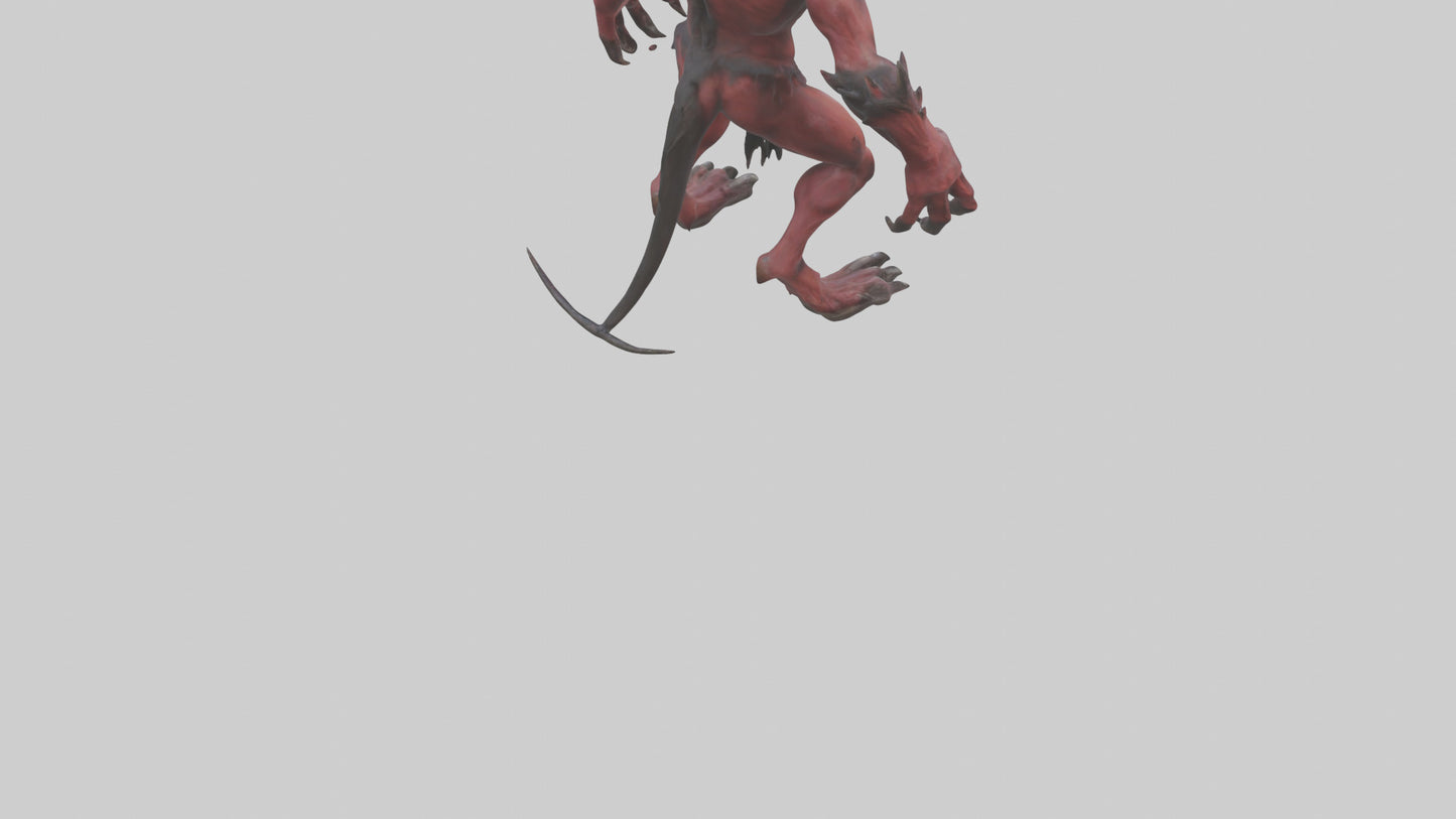 3D model Howling demon model VR / AR / low-poly