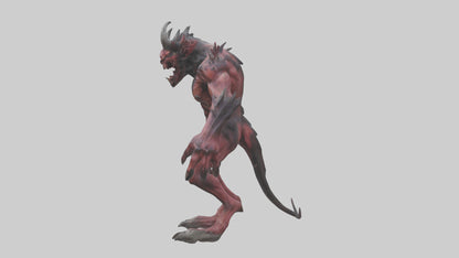 3D model Howling demon model VR / AR / low-poly