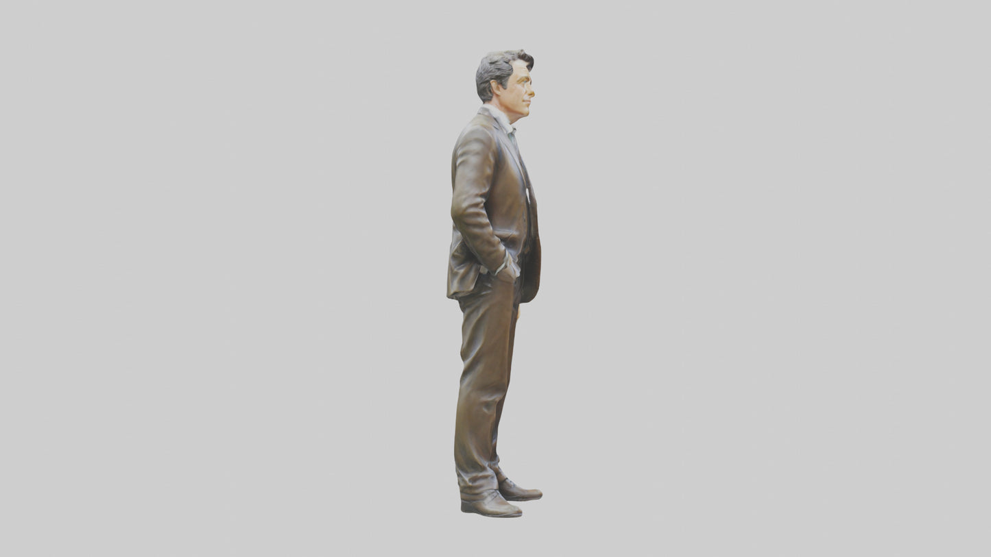 Hugh Grant statue model VR / AR / low-poly