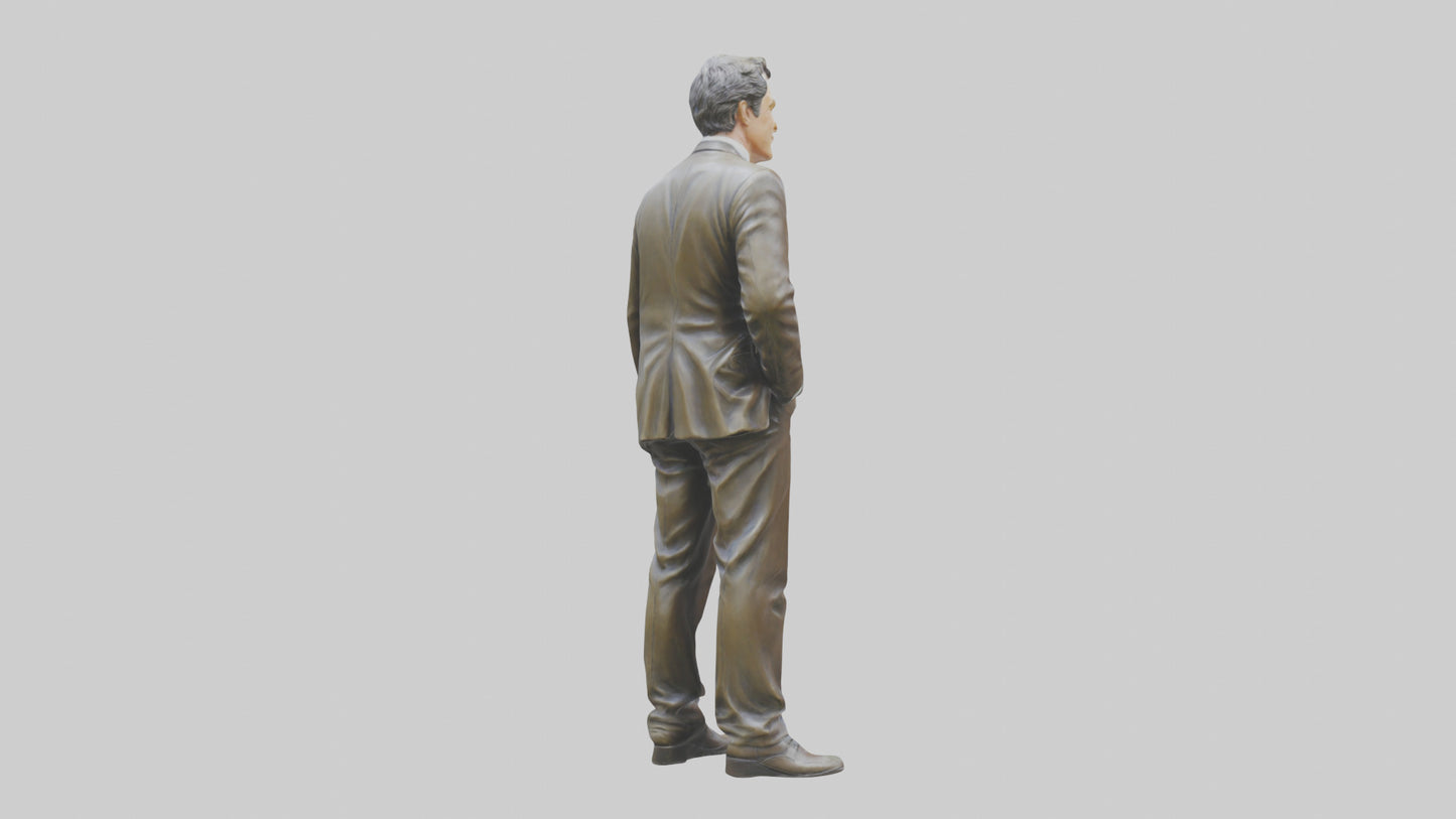 Hugh Grant statue model VR / AR / low-poly