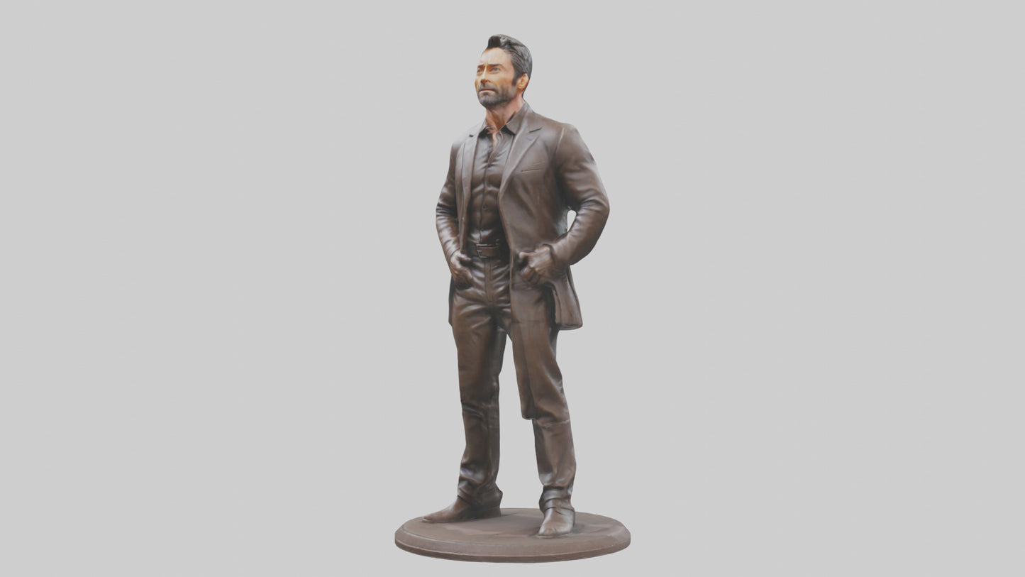 3D model Hugh Jackman statue model VR / AR / low-poly