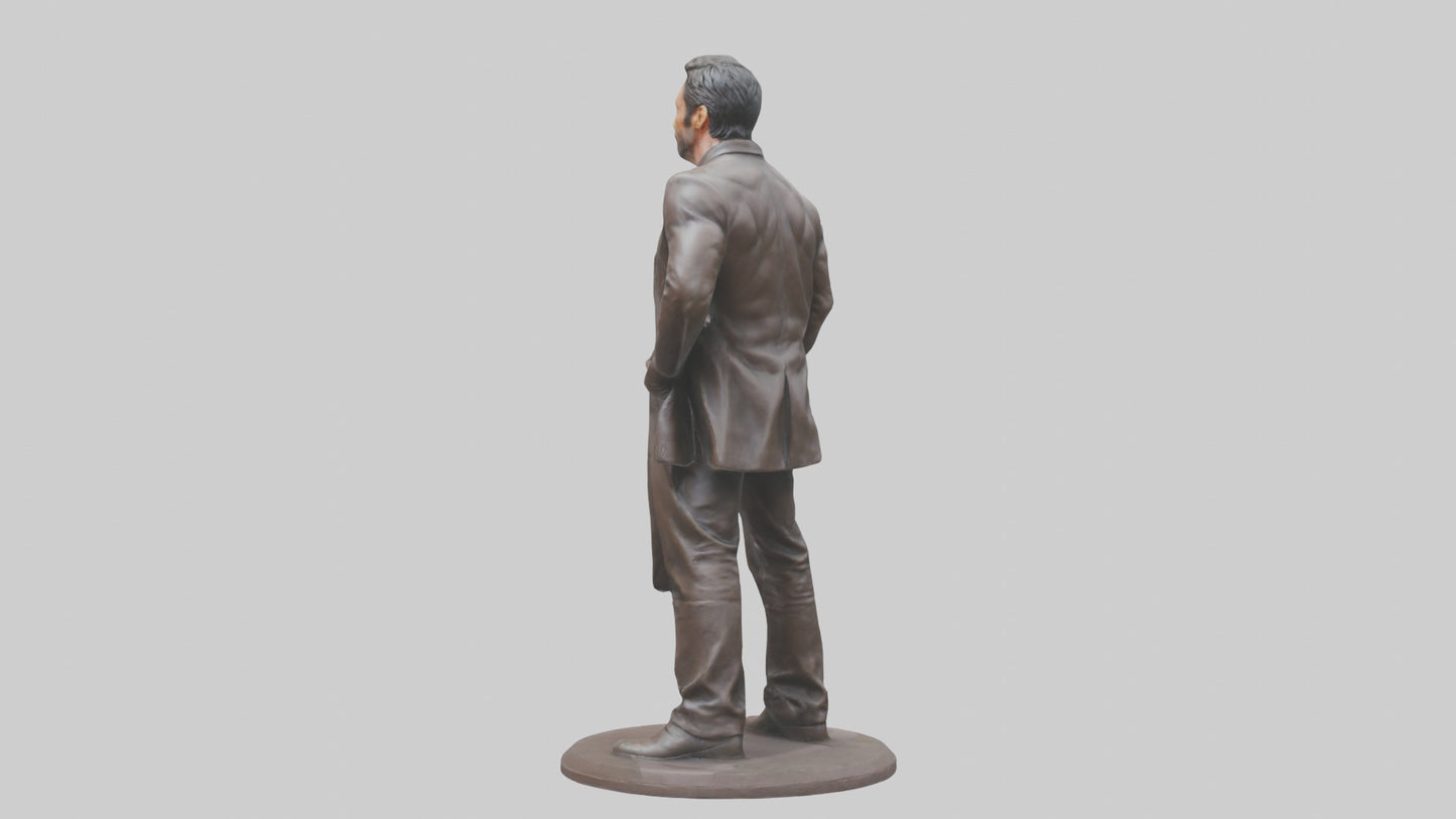 3D model Hugh Jackman statue model VR / AR / low-poly