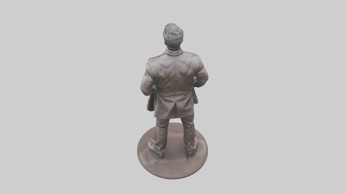 3D model Hugh Jackman statue model VR / AR / low-poly