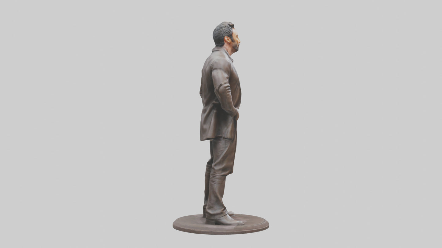 3D model Hugh Jackman statue model VR / AR / low-poly