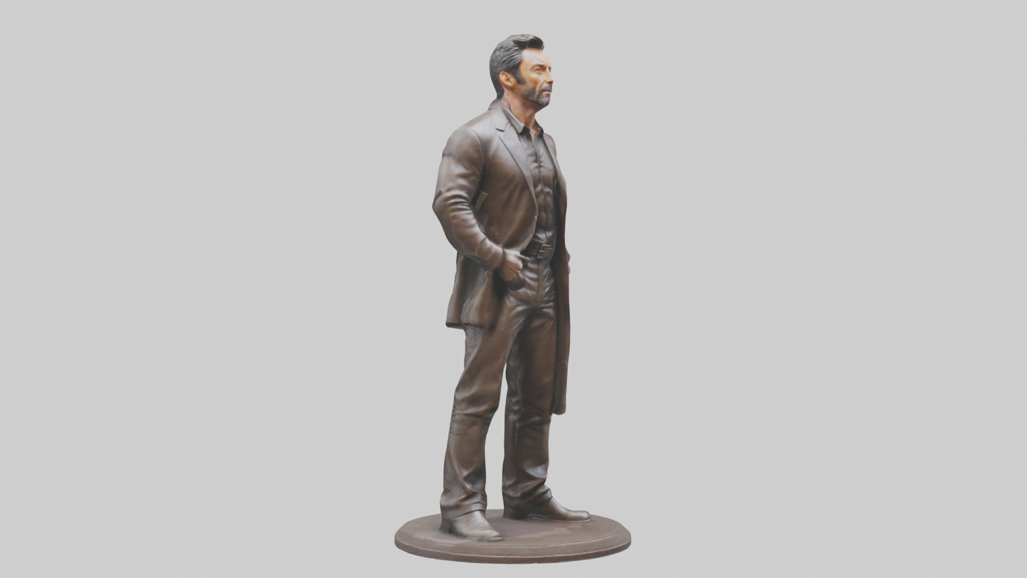 3D model Hugh Jackman statue model VR / AR / low-poly