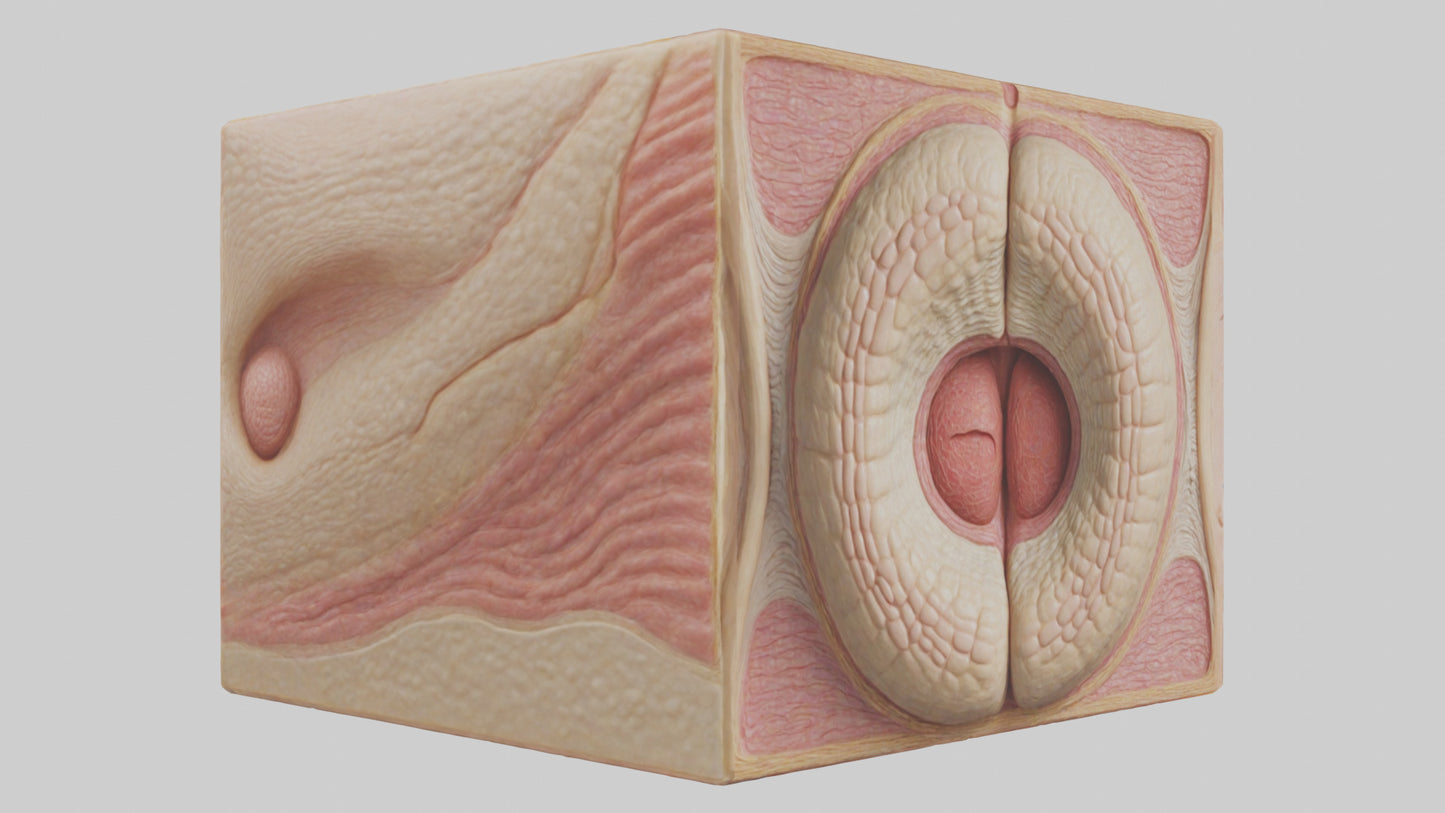 3D model Human Dermis Model VR / AR / low-poly