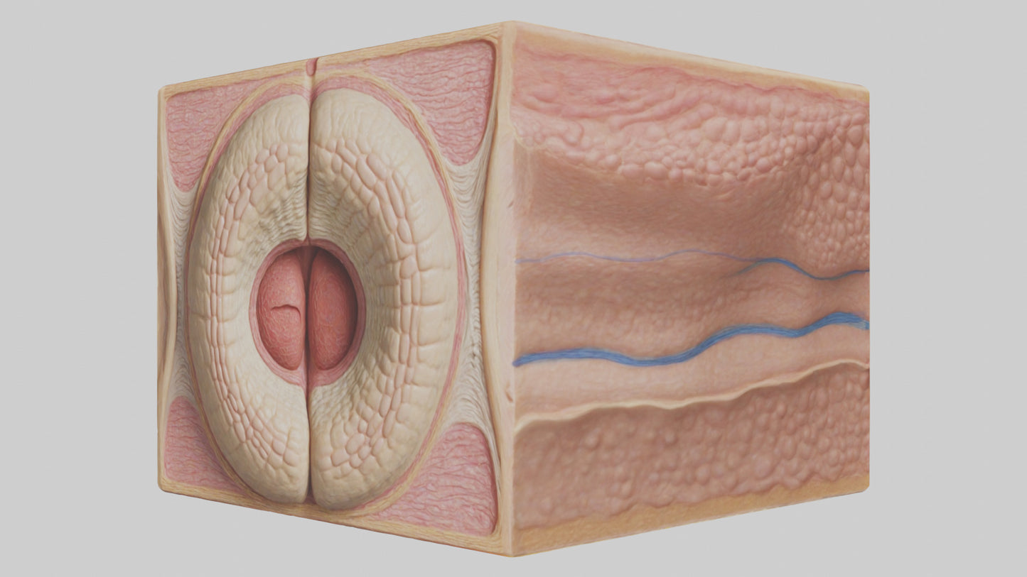 3D model Human Dermis Model VR / AR / low-poly