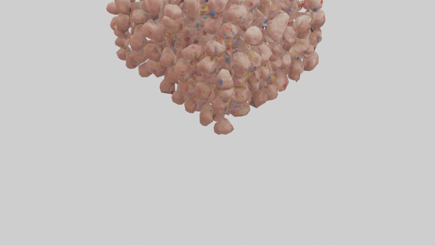 3D model Human Lymph Nodes Model VR / AR / low-poly