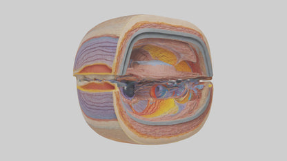 3D model Human Retinal Layers Model VR / AR / low-poly