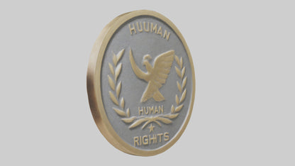 3D model Human Rights Medal model VR / AR / low-poly