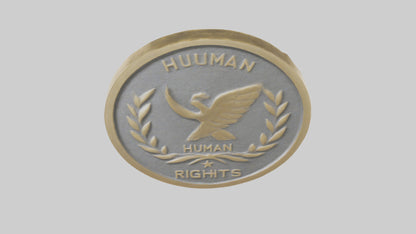 3D model Human Rights Medal model VR / AR / low-poly