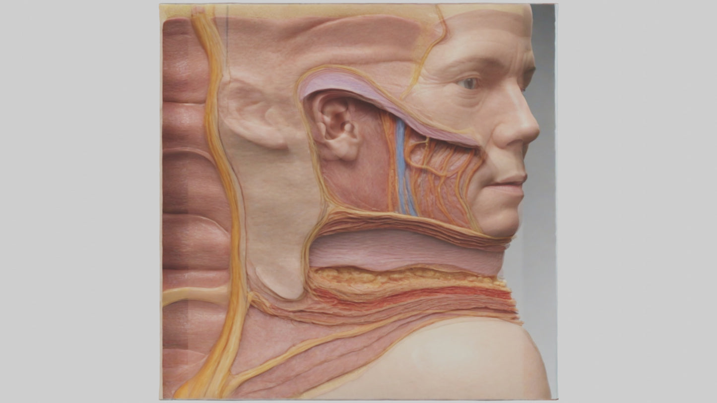 3D model Human Skin Layers Model VR / AR / low-poly