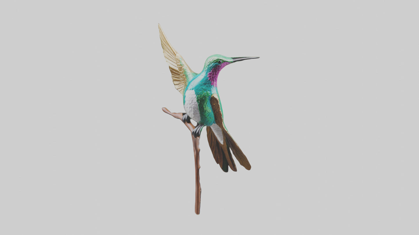 3D model Hummingbird statue model VR / AR / low-poly