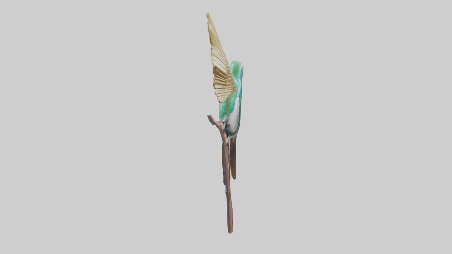 3D model Hummingbird statue model VR / AR / low-poly