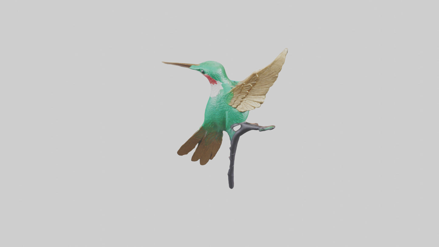 3D model Hummingbird statue model VR / AR / low-poly