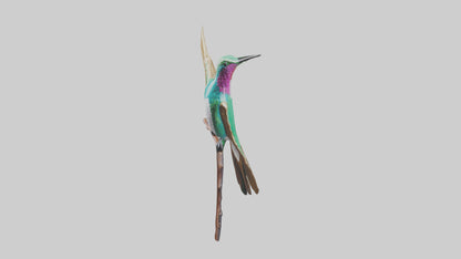 3D model Hummingbird statue model VR / AR / low-poly