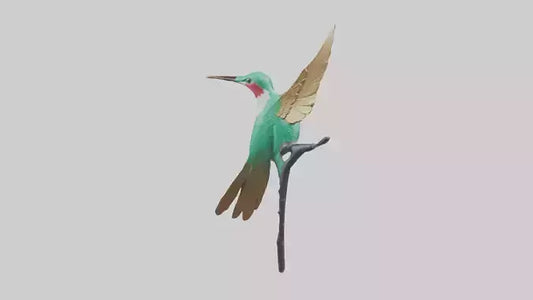 3D model Hummingbird statue model VR / AR / low-poly