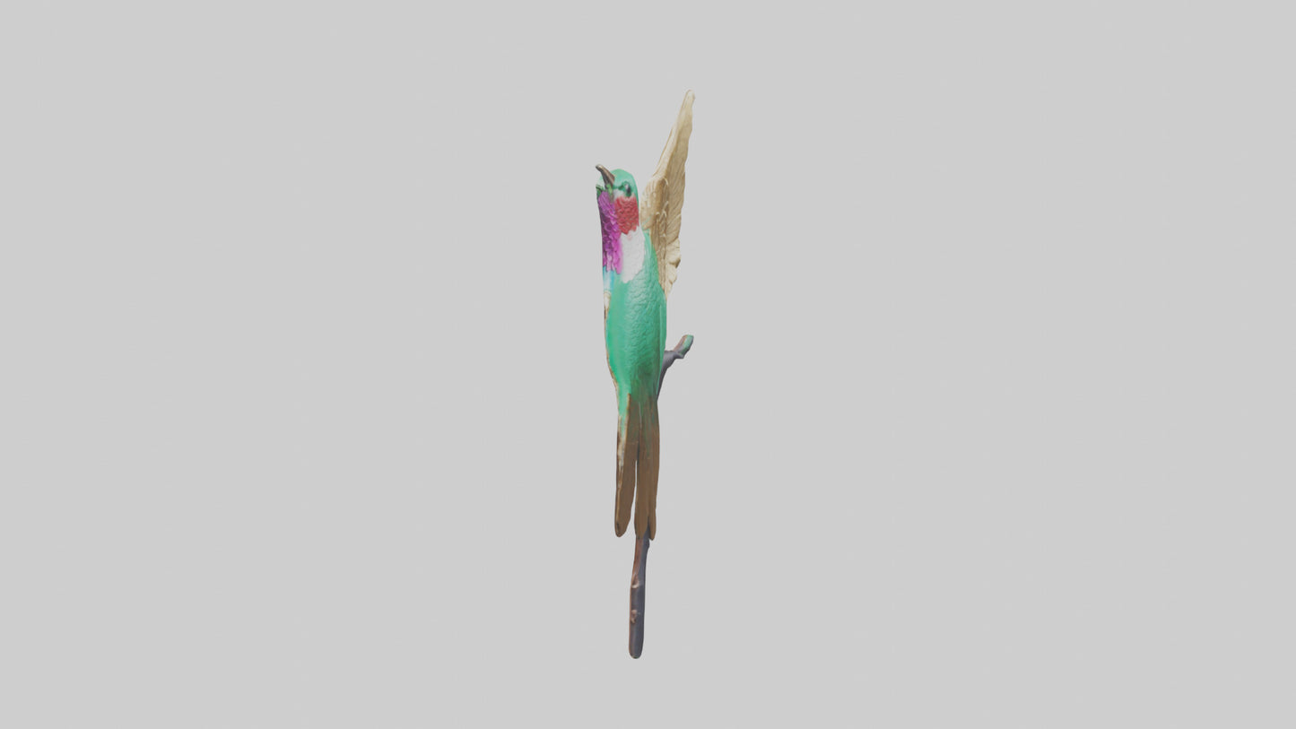 3D model Hummingbird statue model VR / AR / low-poly