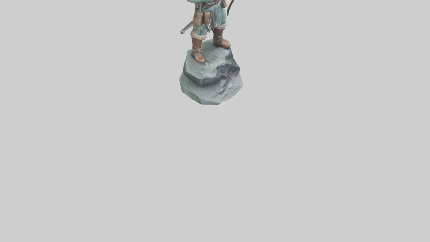 3D model Hunting Hero statue model VR / AR / low-poly