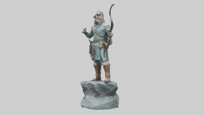 3D model Hunting Hero statue model VR / AR / low-poly