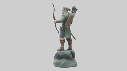 3D model Hunting Hero statue model VR / AR / low-poly