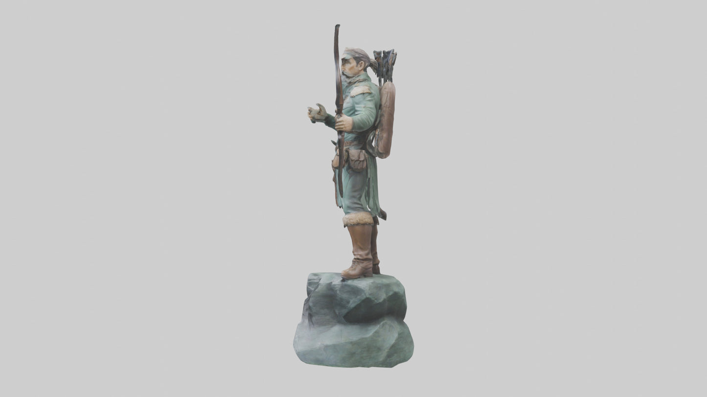 3D model Hunting Hero statue model VR / AR / low-poly