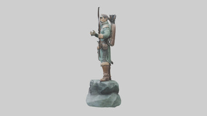 3D model Hunting Hero statue model VR / AR / low-poly