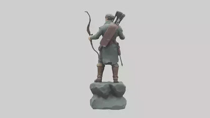 3D model Hunting Hero statue model VR / AR / low-poly