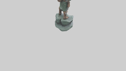 3D model Hunting Hero statue model VR / AR / low-poly