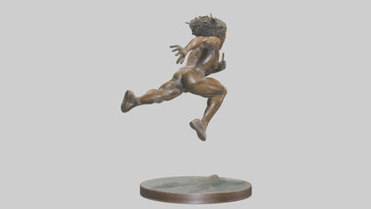 3D model Hurdler in Motion statue model VR / AR / low-poly