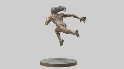 3D model Hurdler in Motion statue model VR / AR / low-poly