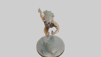 3D model Hurdler in Motion statue model VR / AR / low-poly