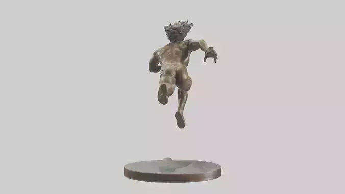 3D model Hurdler in Motion statue model VR / AR / low-poly