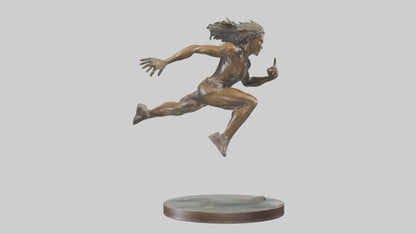 3D model Hurdler in Motion statue model VR / AR / low-poly