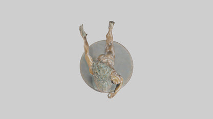 3D model Hurdler in Motion statue model VR / AR / low-poly