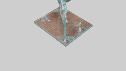 3D model Hurdler MidOvercoming Barrier statue model VR / AR / low-poly