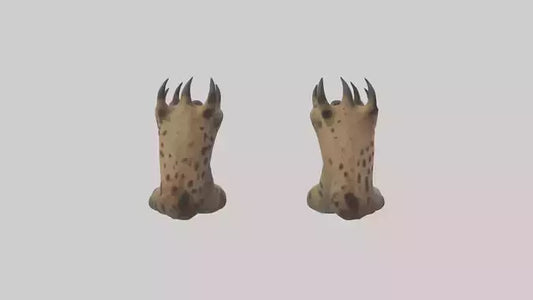 3D model Hyena Paws Model VR / AR / low-poly