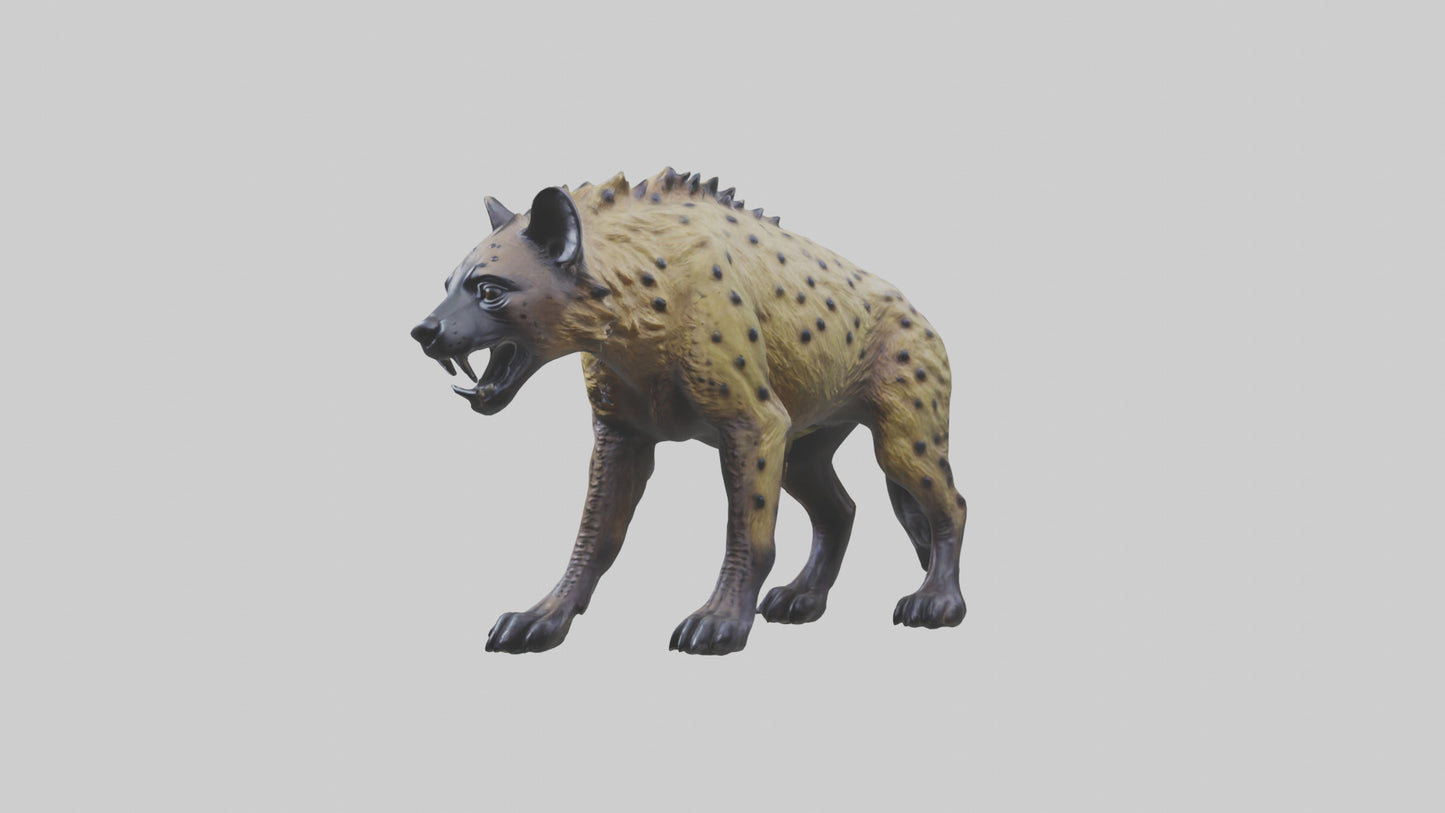 3D model Hyena statue model VR / AR / low-poly