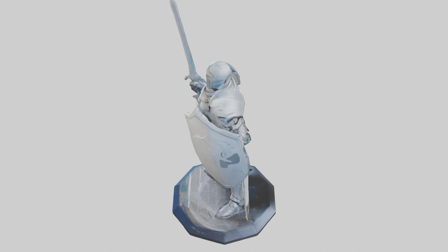 3D model HyperTech Knight statue model VR / AR / low-poly