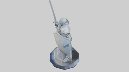 3D model HyperTech Knight statue model VR / AR / low-poly