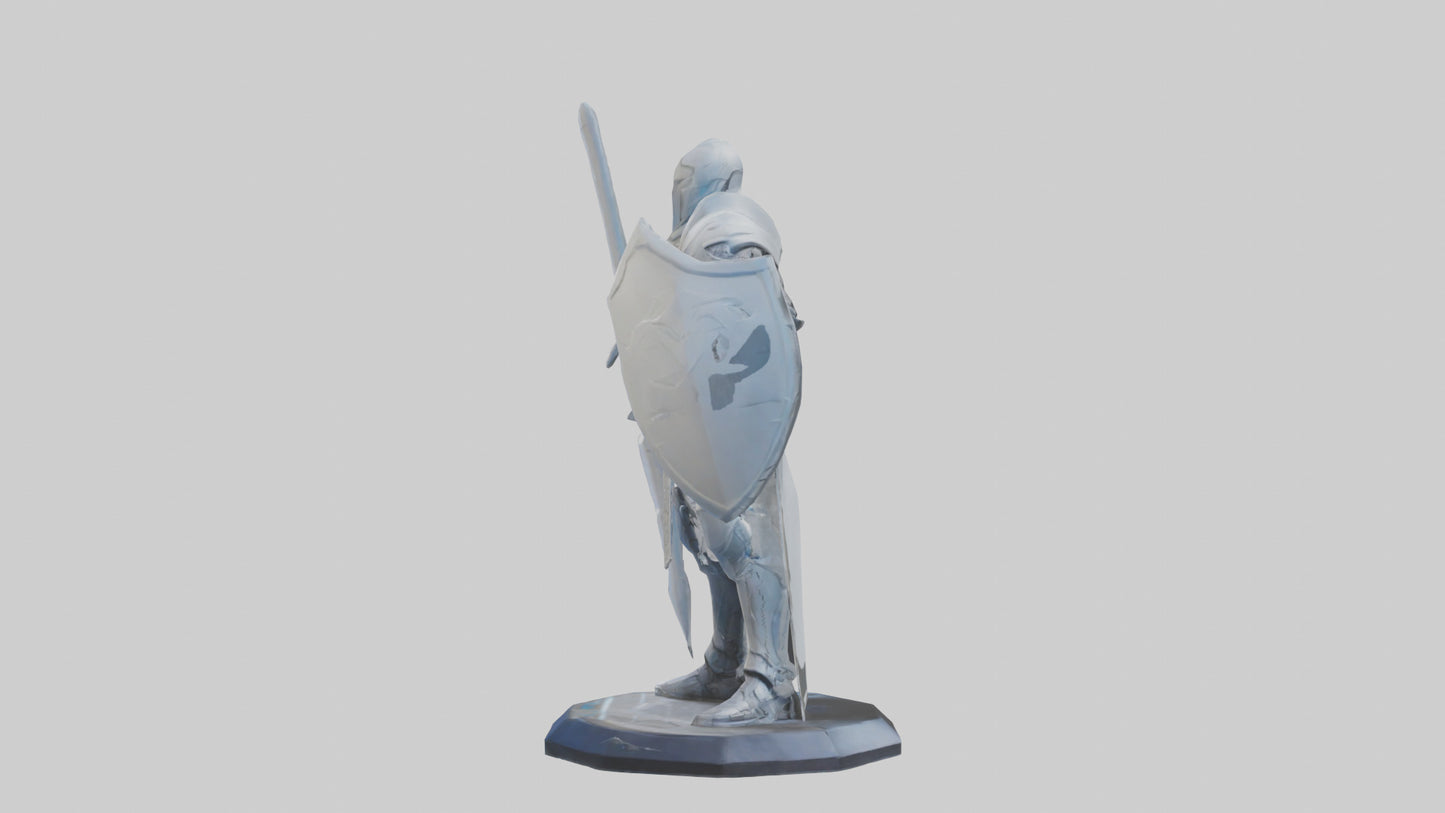 3D model HyperTech Knight statue model VR / AR / low-poly