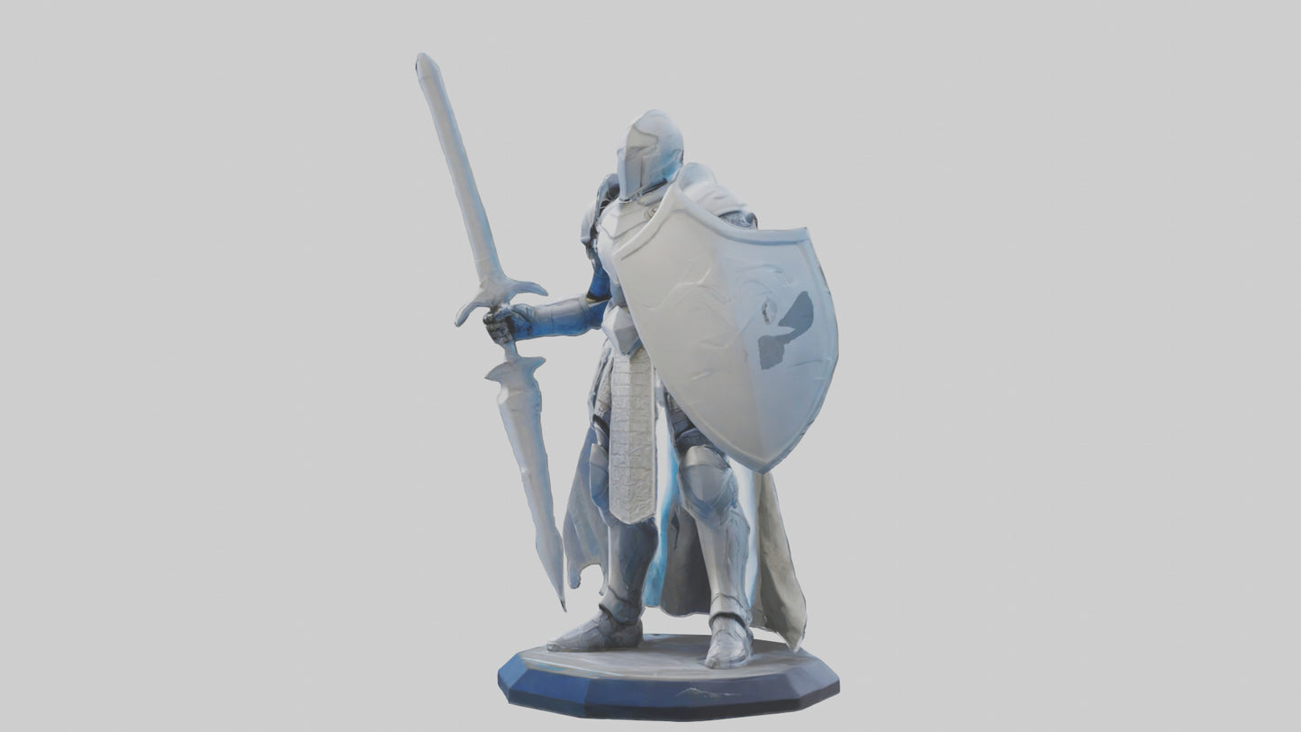 3D model HyperTech Knight statue model VR / AR / low-poly