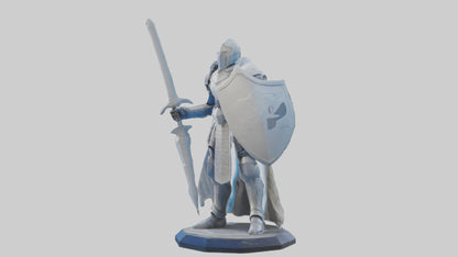 3D model HyperTech Knight statue model VR / AR / low-poly